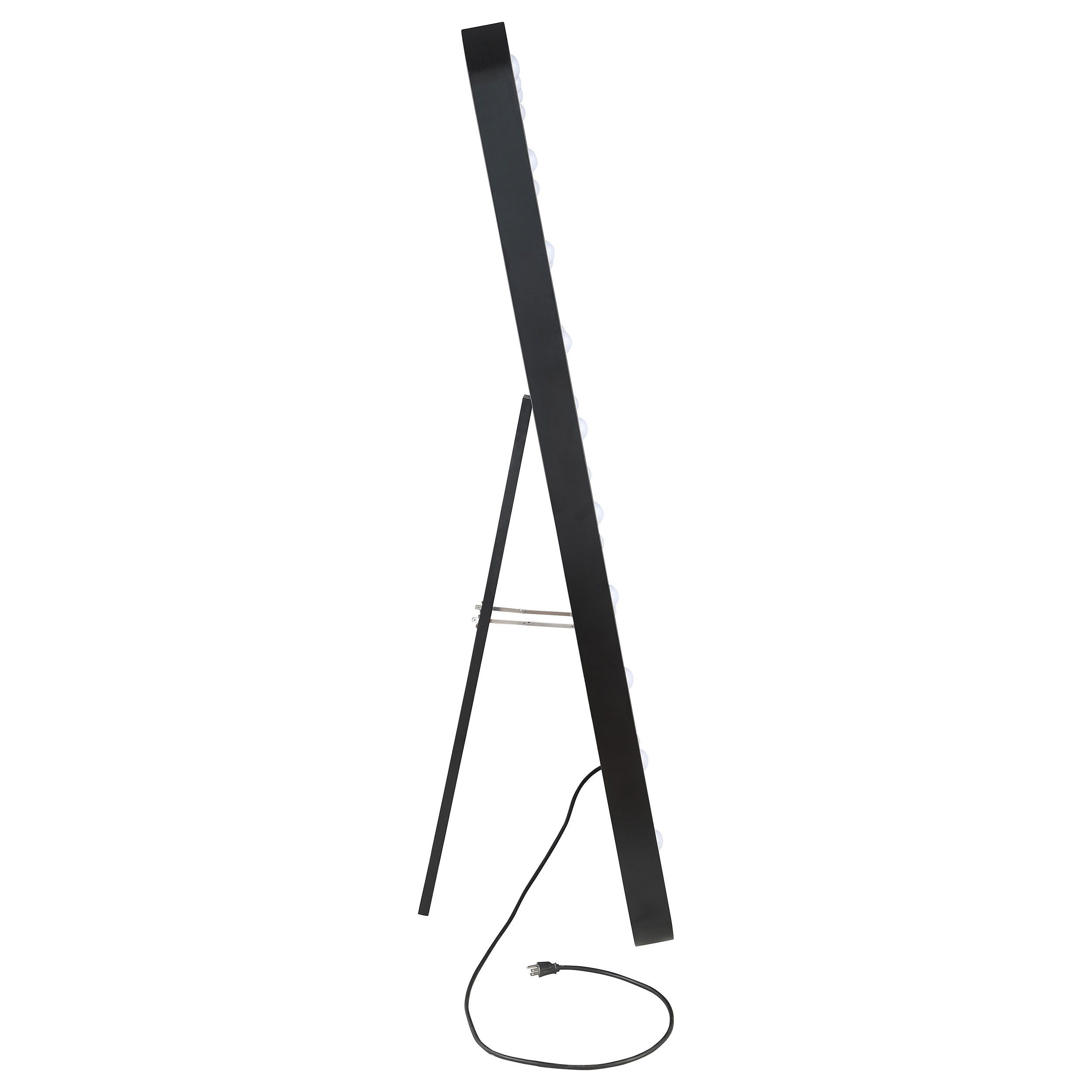 Canton 32 x 71 Inch LED Standing Mirror with Speakers Black — view 9