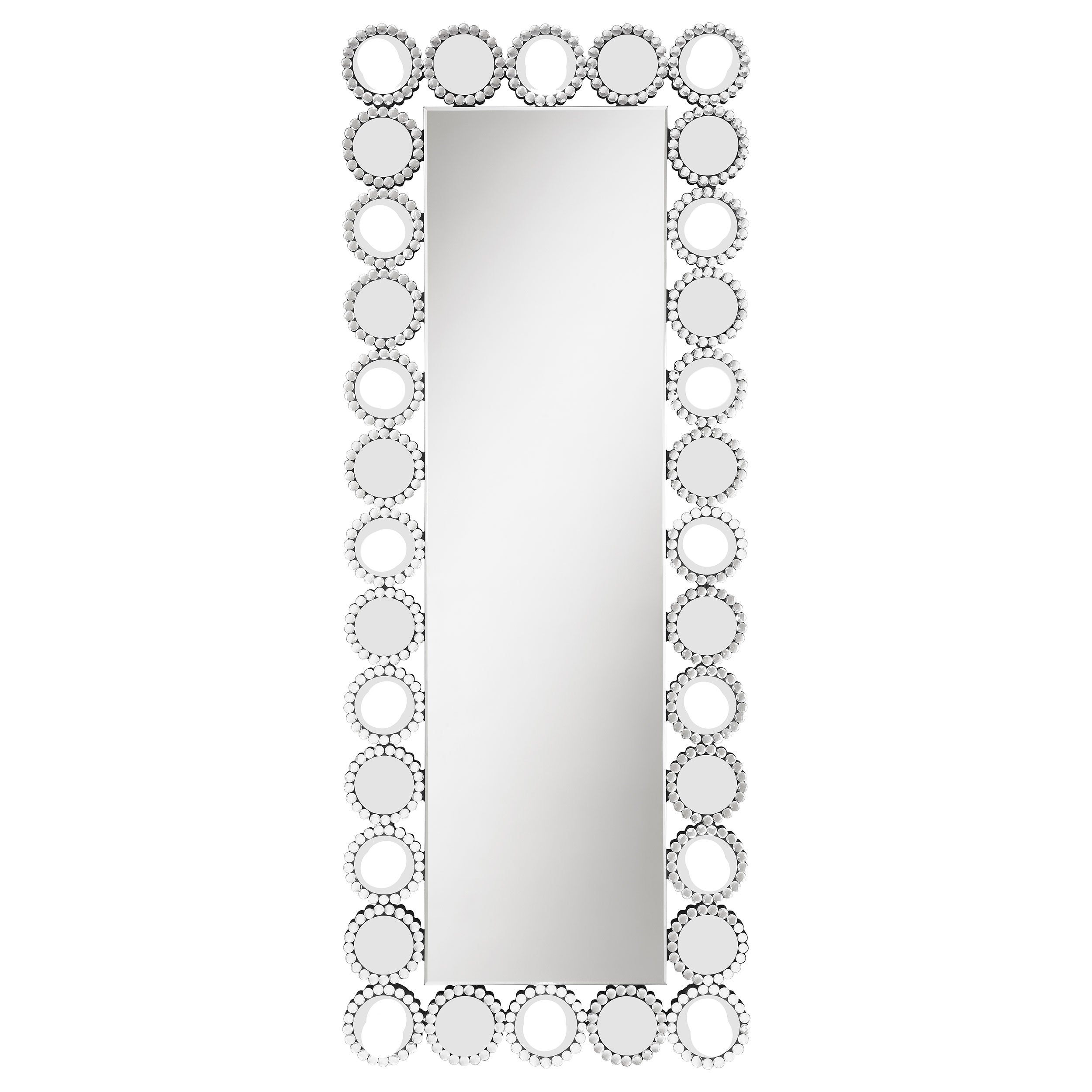 Aghes 24 x 62 Inch Wall Mirror with Lighting Silver — view 5