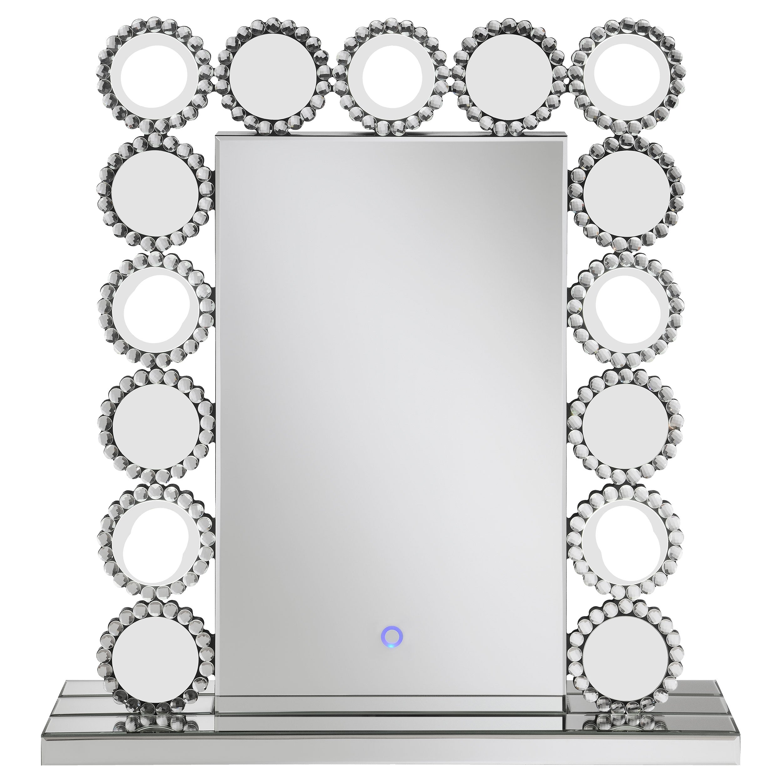 Aghes Vanity Mirror with Lighting Silver — view 4