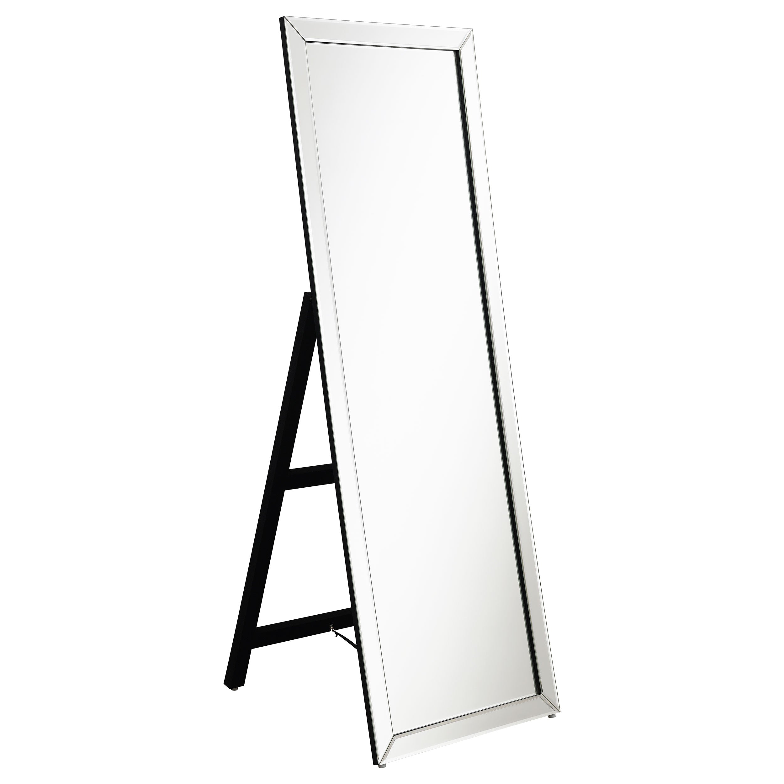 Soline 22 x 61 Inch Framed Standing Floor Mirror Silver — view 1