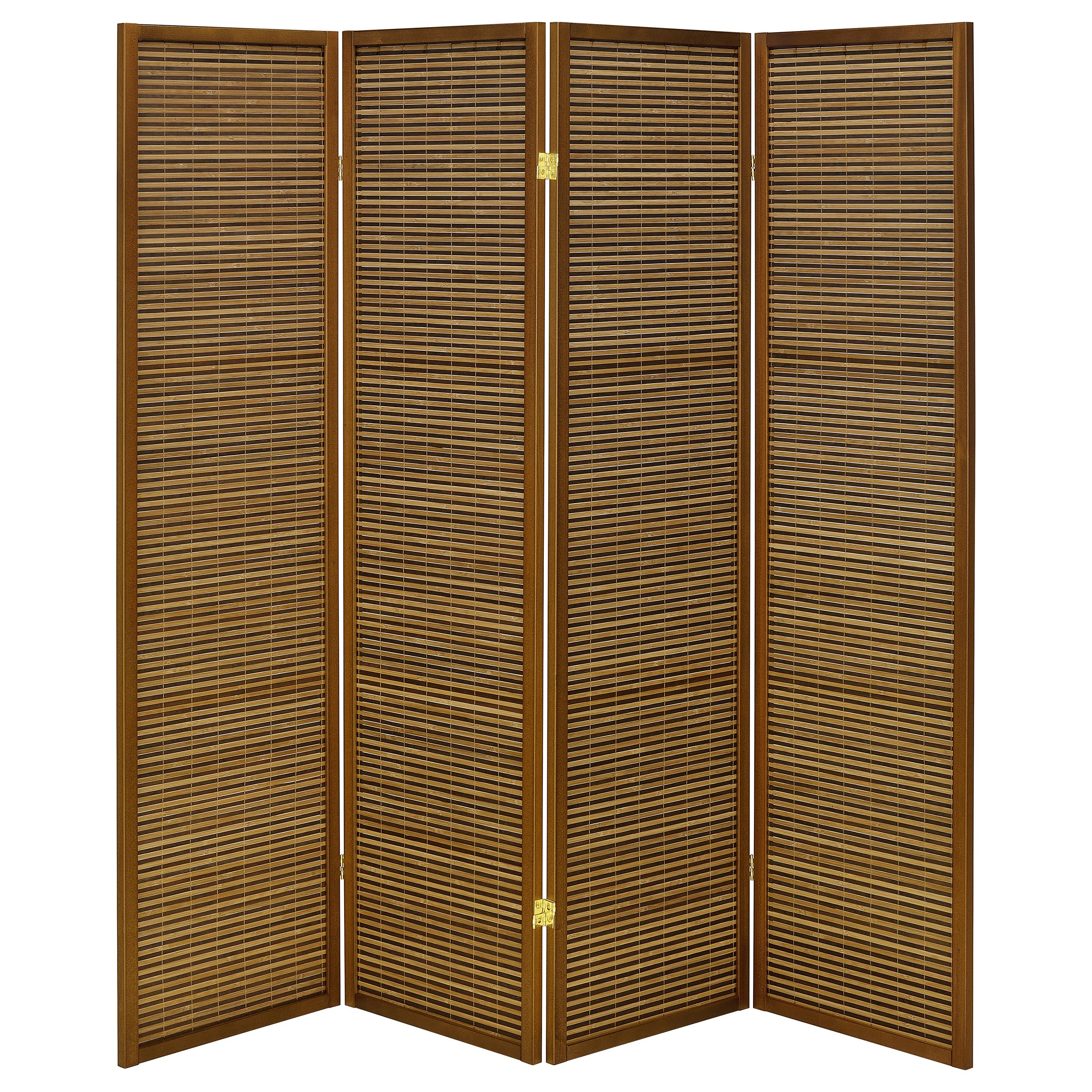 Browning 4-panel Bamboo Room Divider Folding Screen Walnut — view 5