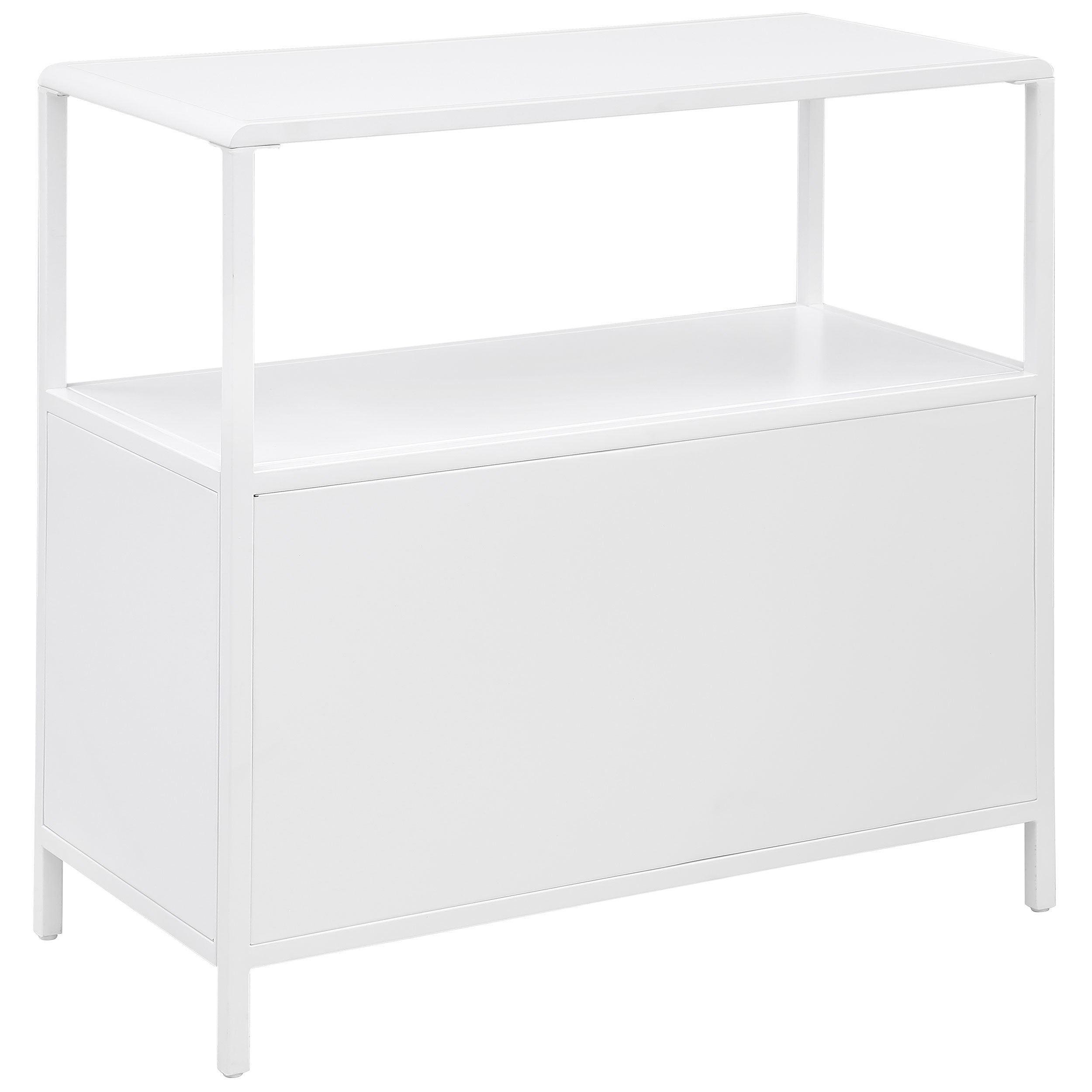 Amherst 2-door Radio Weave Cane Metal Accent Cabinet White — view 7