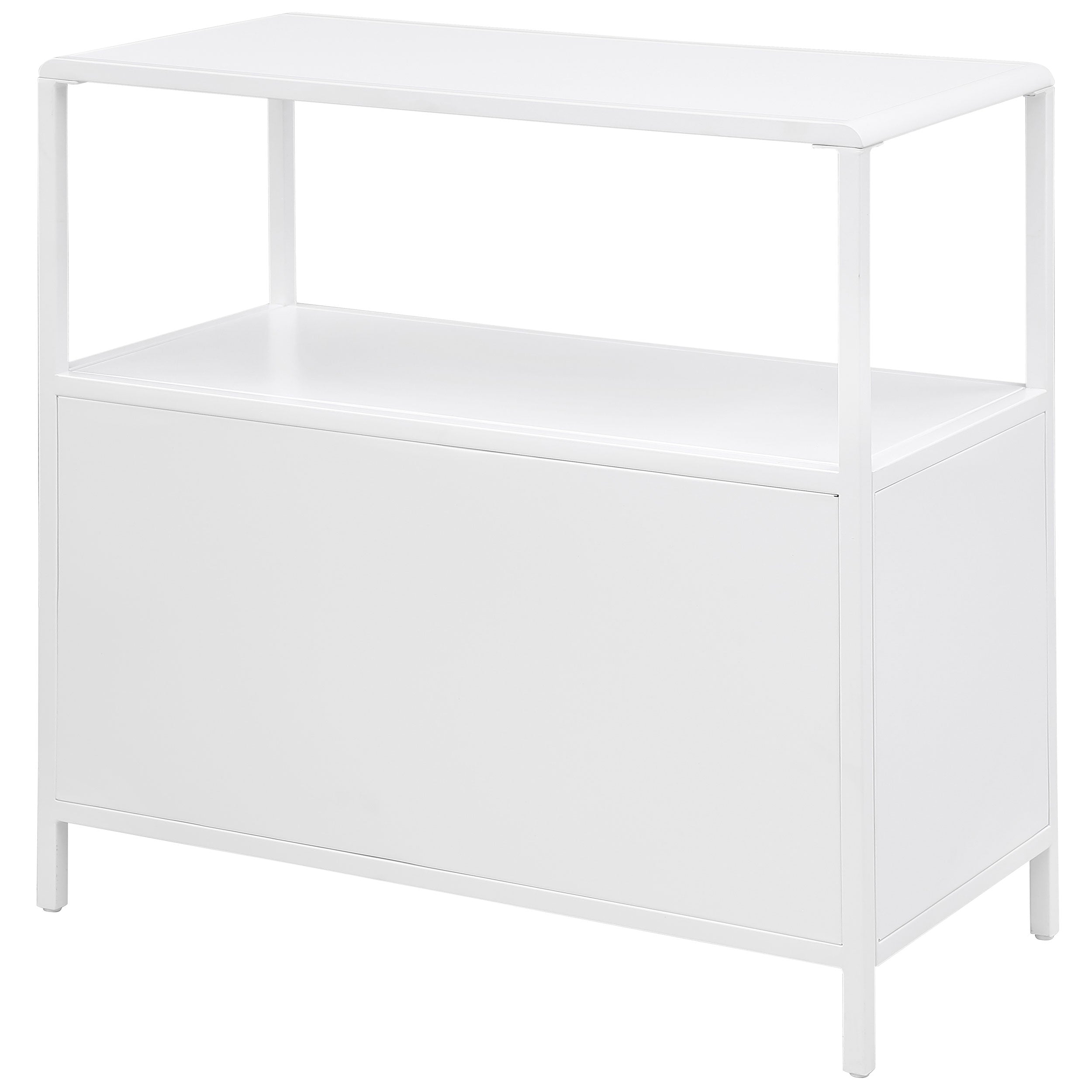 Amherst 2-door Radio Weave Cane Metal Accent Cabinet White — view 8