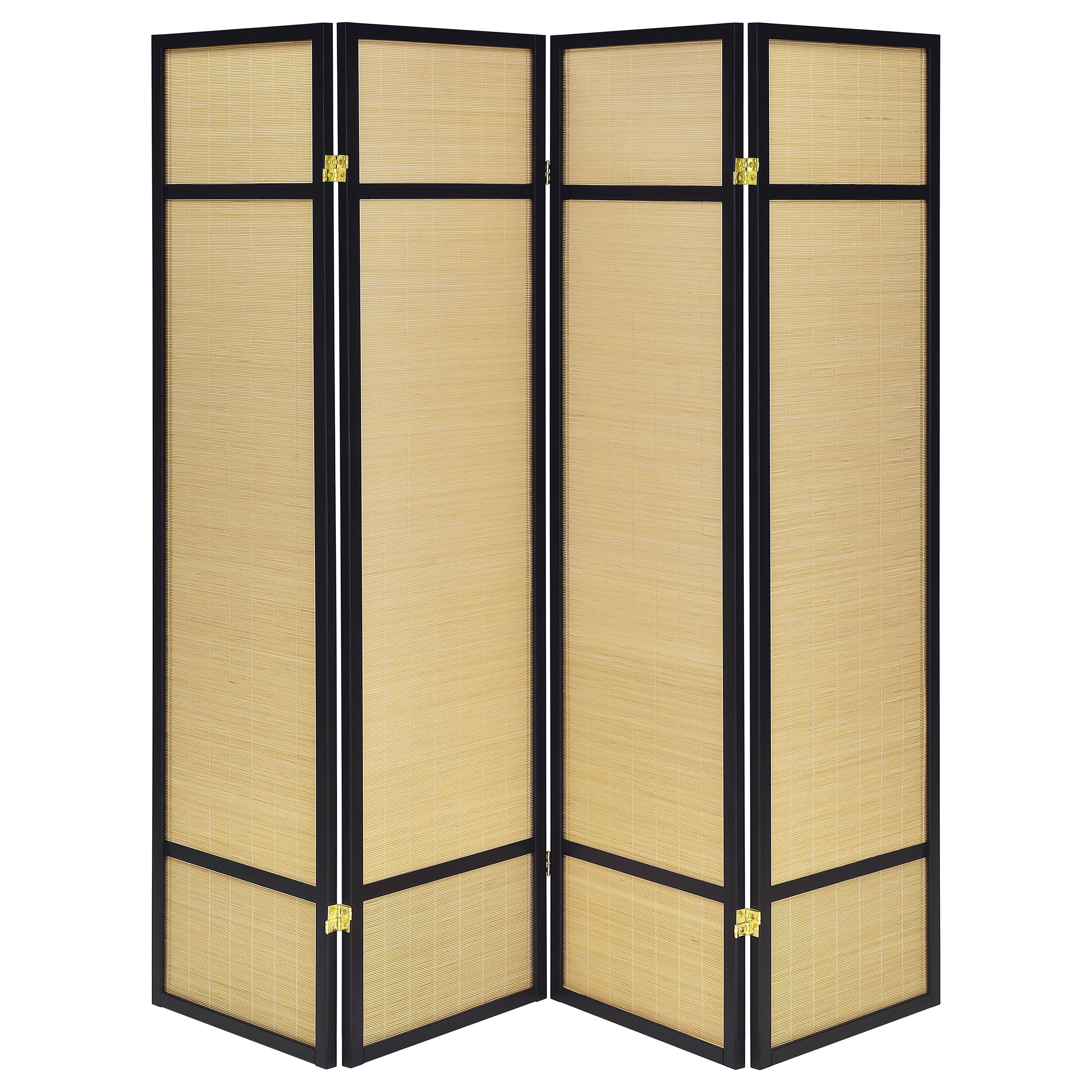 Pearce 4-panel Bamboo Room Divider Folding Screen Natural — view 3
