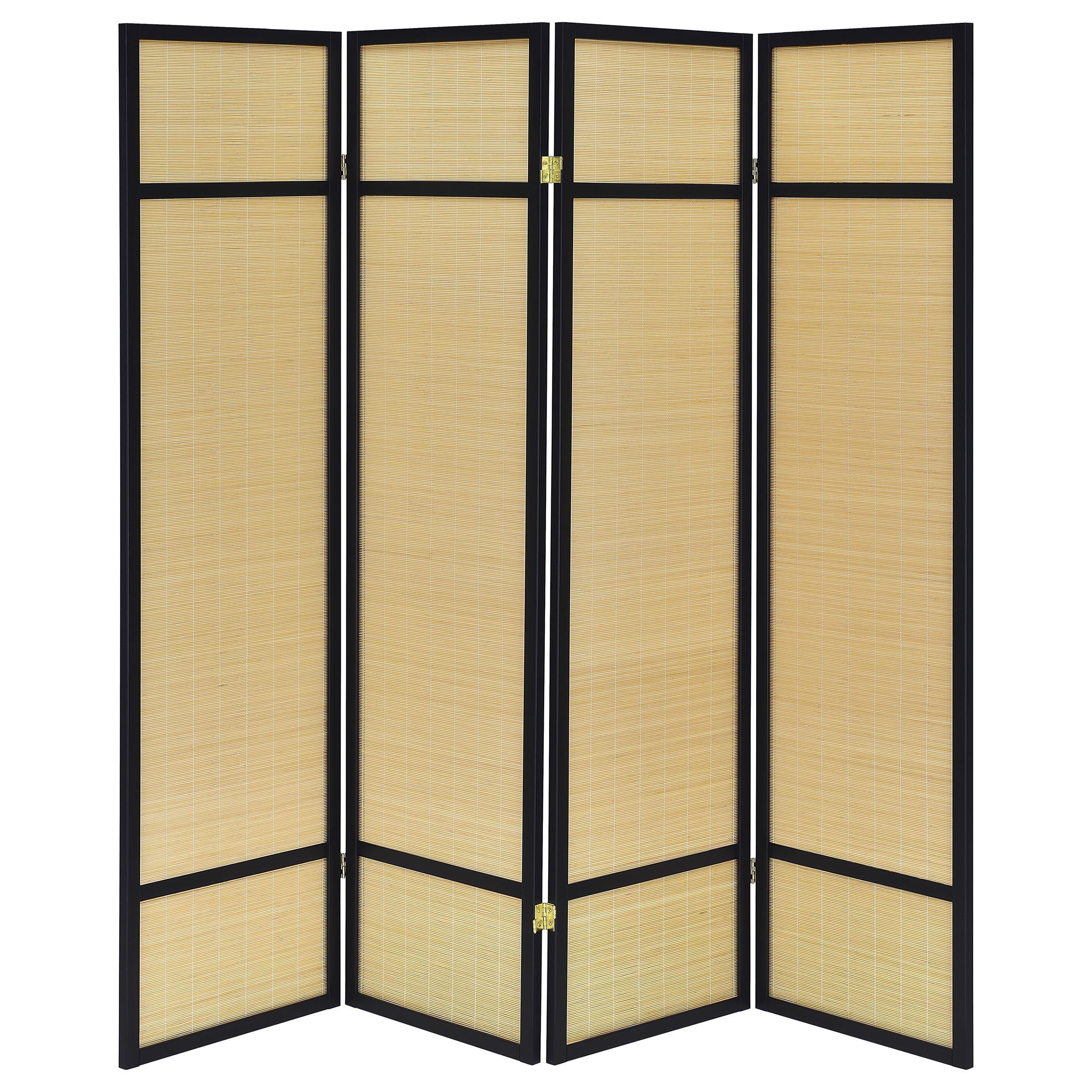 Pearce 4-panel Bamboo Room Divider Folding Screen Natural — view 4