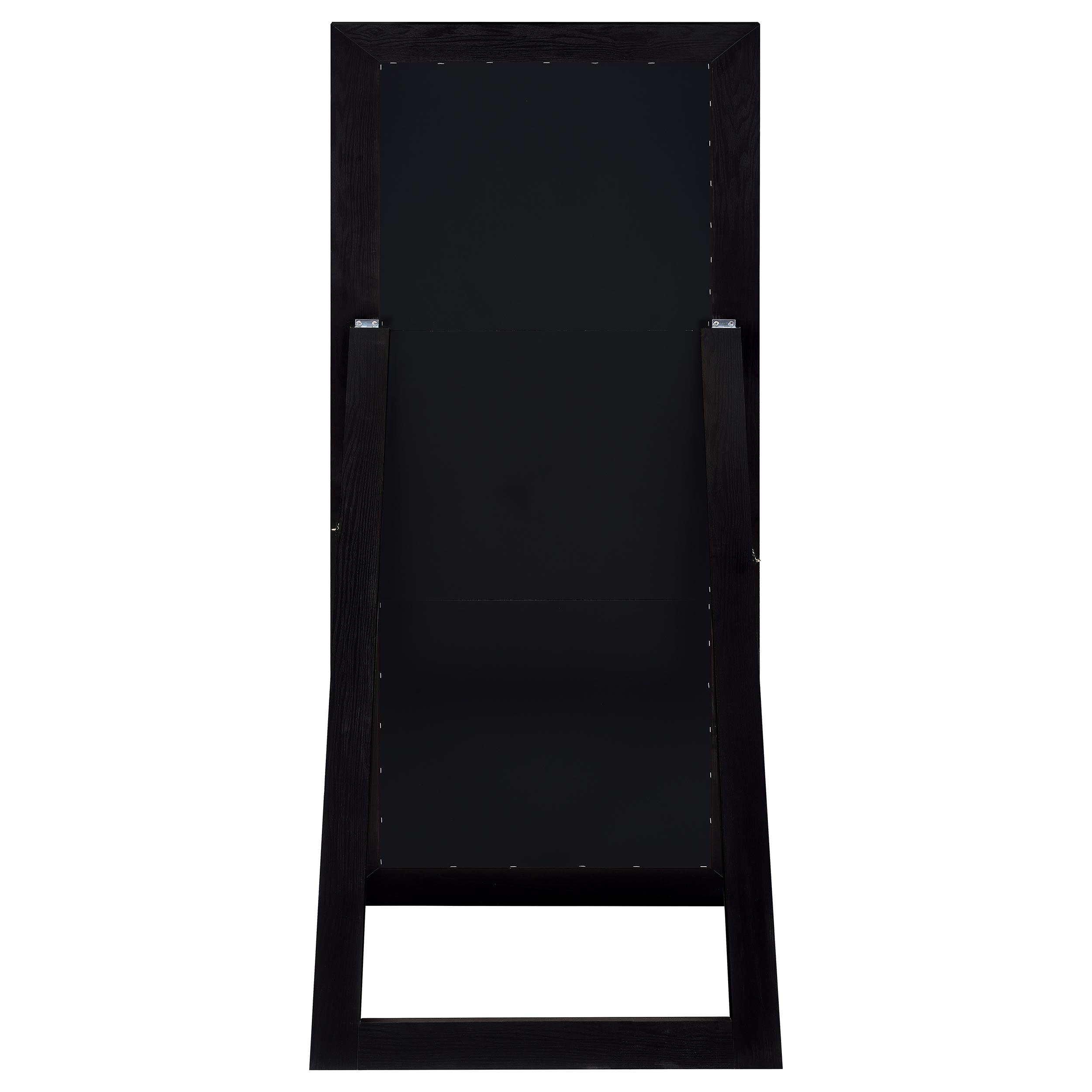 Cadence Tempered Glass Full Length Standing Mirror Black Oak — view 4