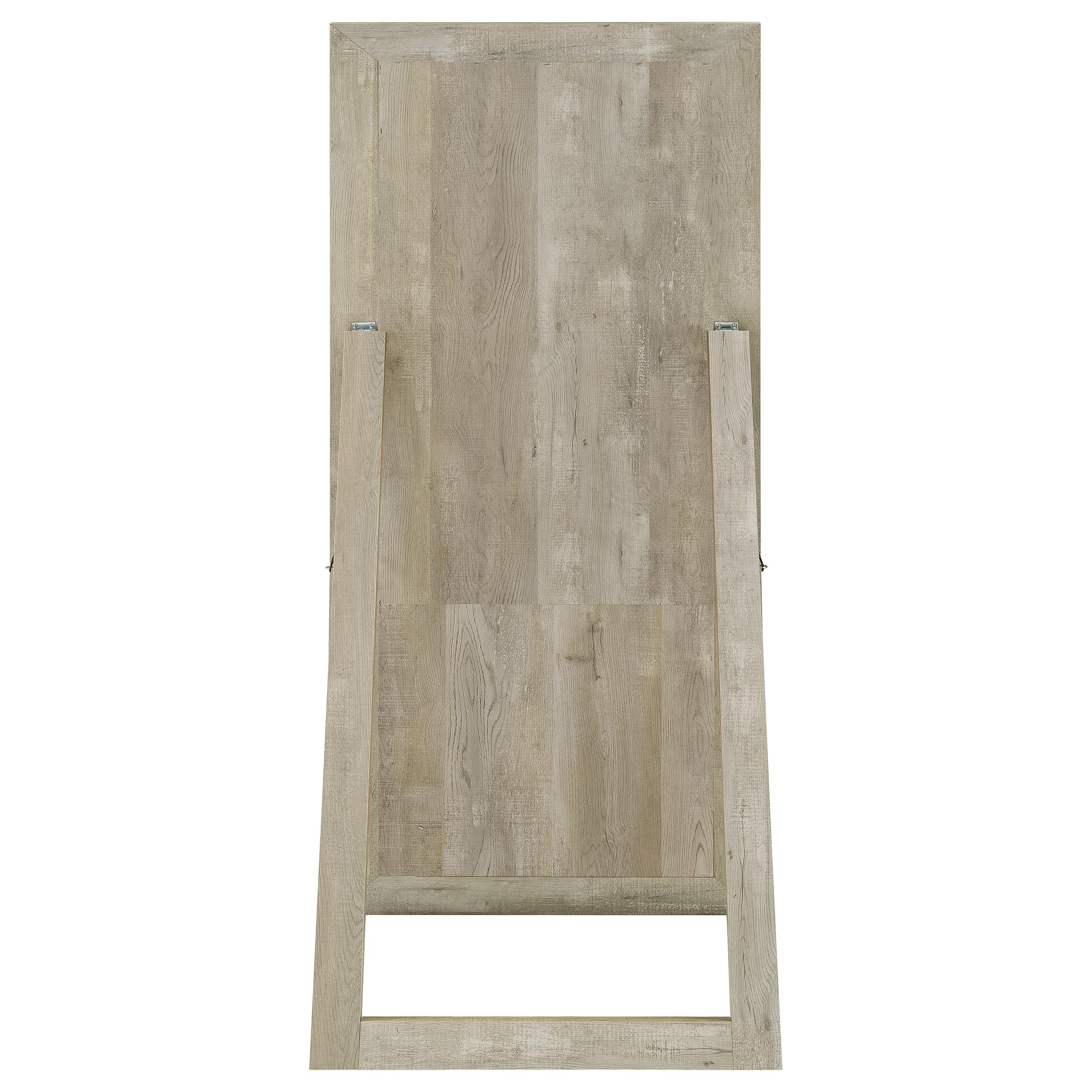 Cadence Tempered Glass Full Length Mirror Grey Washed Oak — view 4