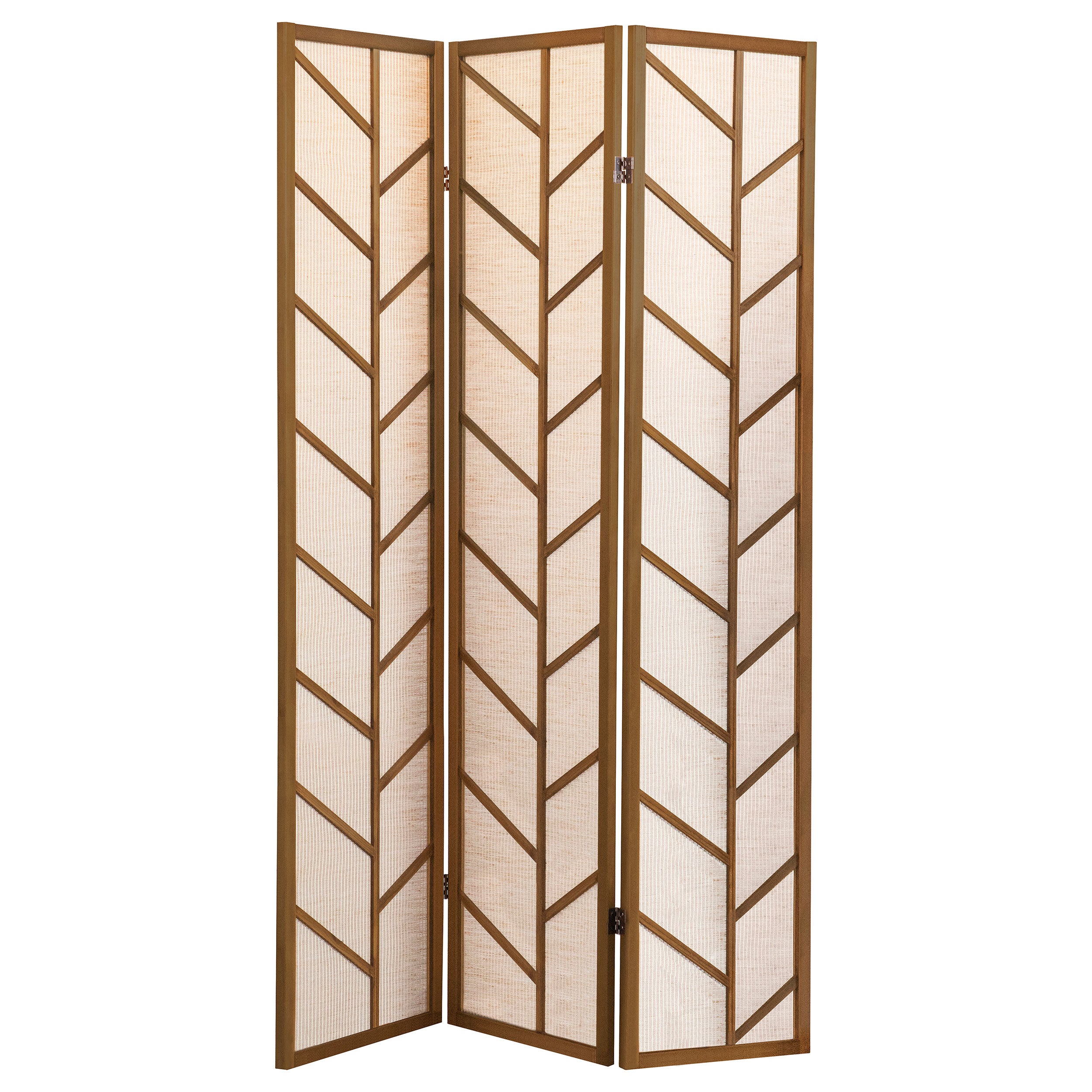 Mila 3-Panel Room Divider Folding Shoji Screen Walnut — view 1