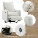 Swivel Rocker Glider Recliner, Rocking Chair Nursery For Living Room