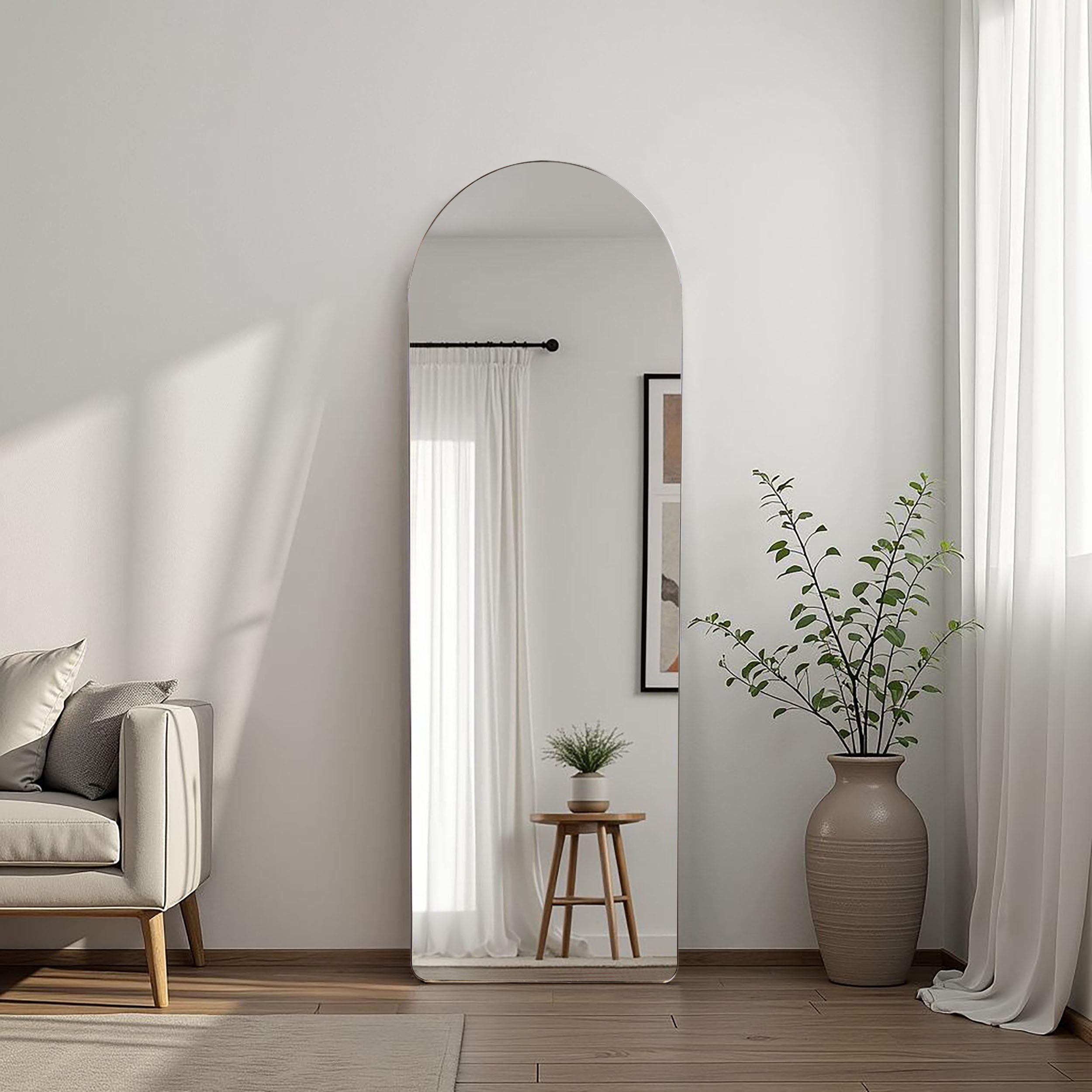 Stabler 20 x 60 Inch Metal Framed Floor Mirror Black — view 2