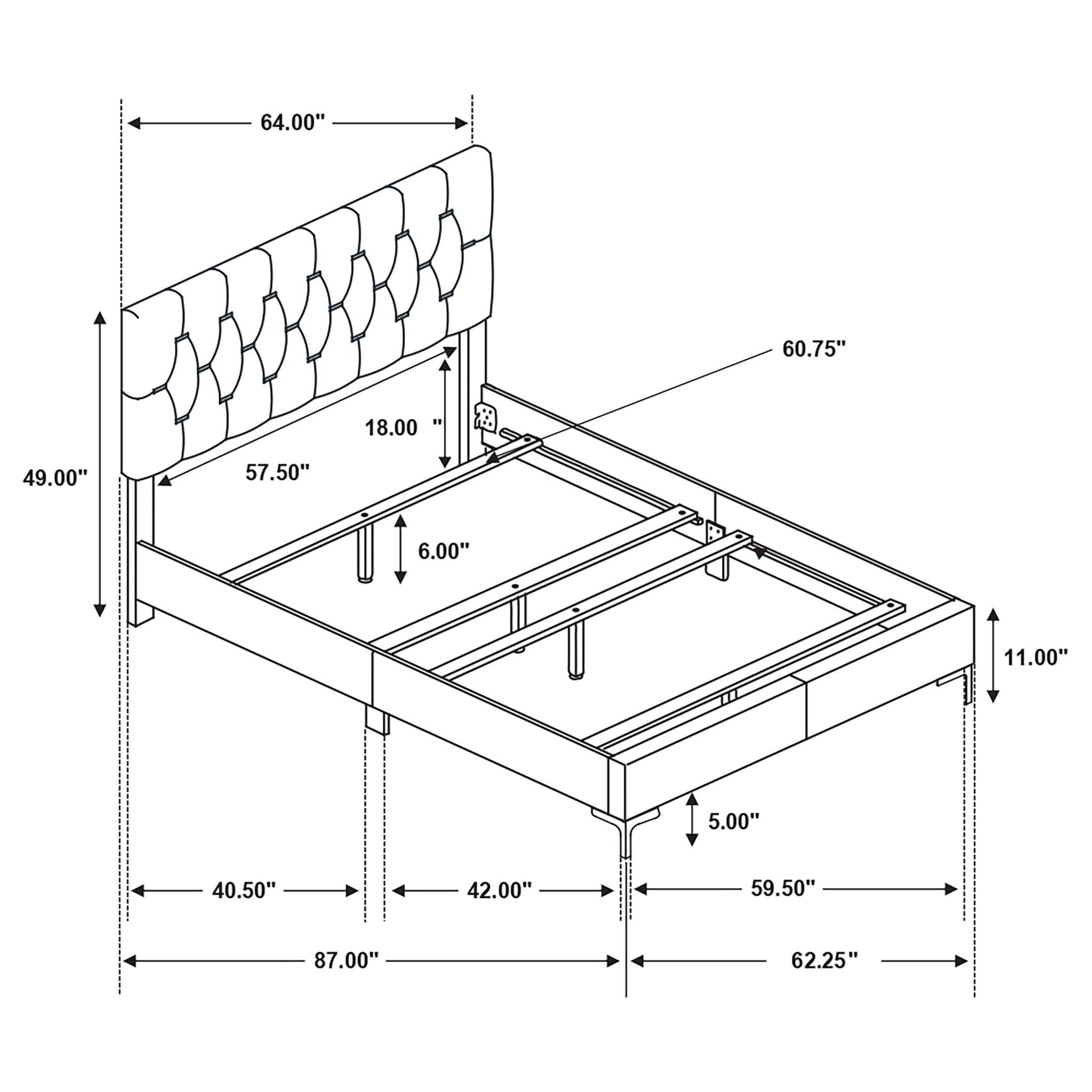 Kendall 5-piece Queen Bedroom Set Black