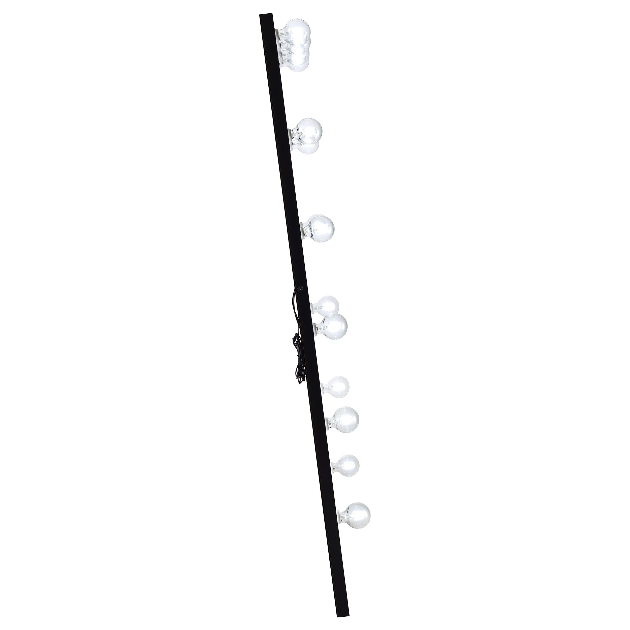 Zayan 32 x 71 Inch Floor Mirror LED Lighting Black Gloss — view 11