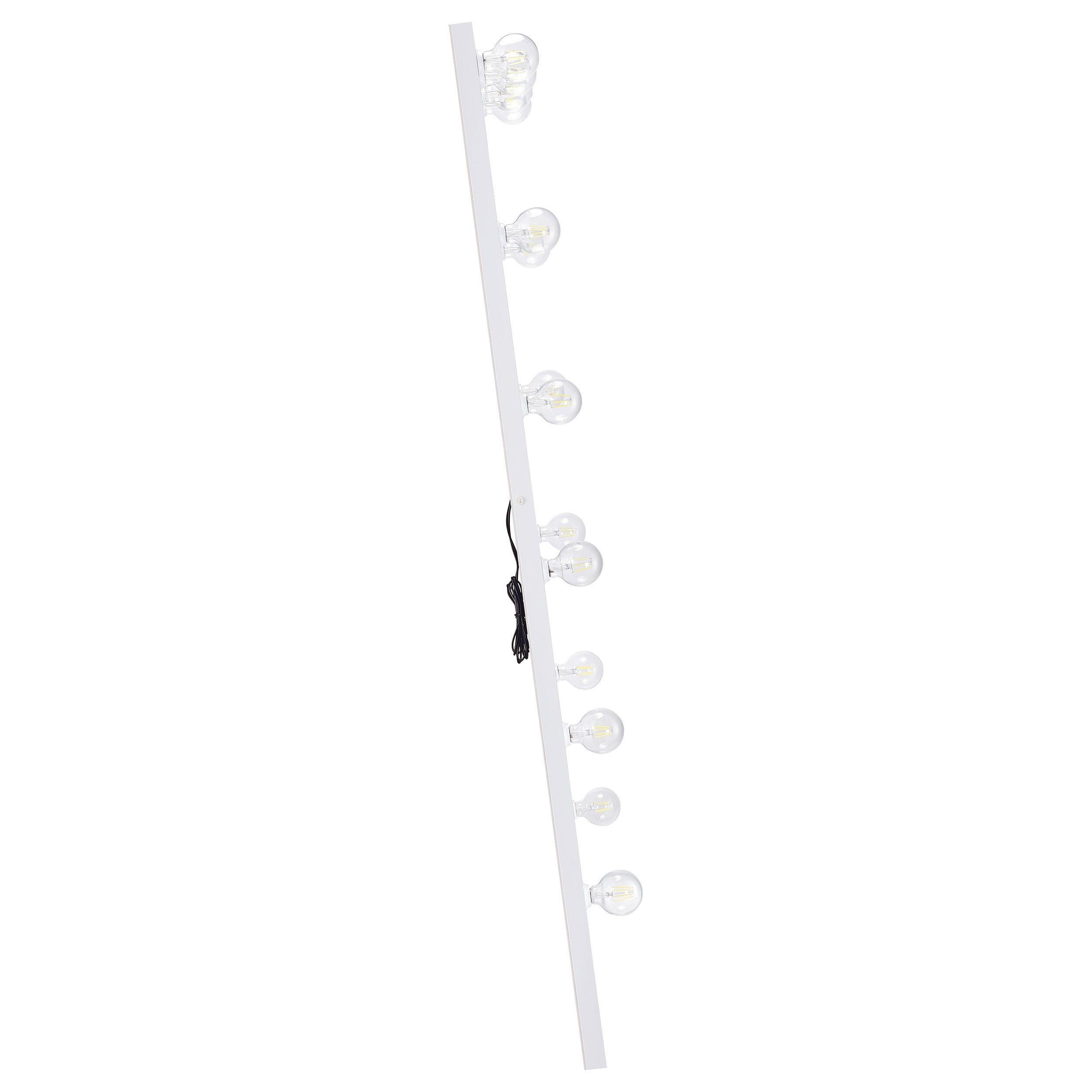 Zayan 32 x 71 Inch Floor Mirror LED Lighting White Gloss — view 10
