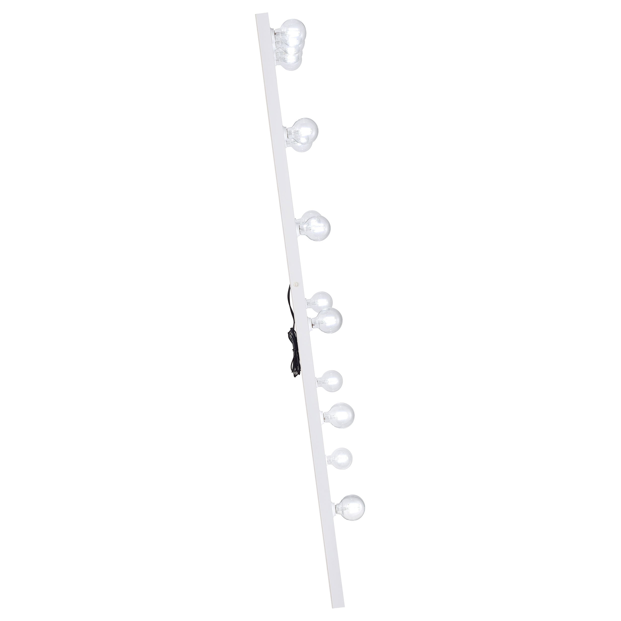 Zayan 32 x 71 Inch Floor Mirror LED Lighting White Gloss — view 11