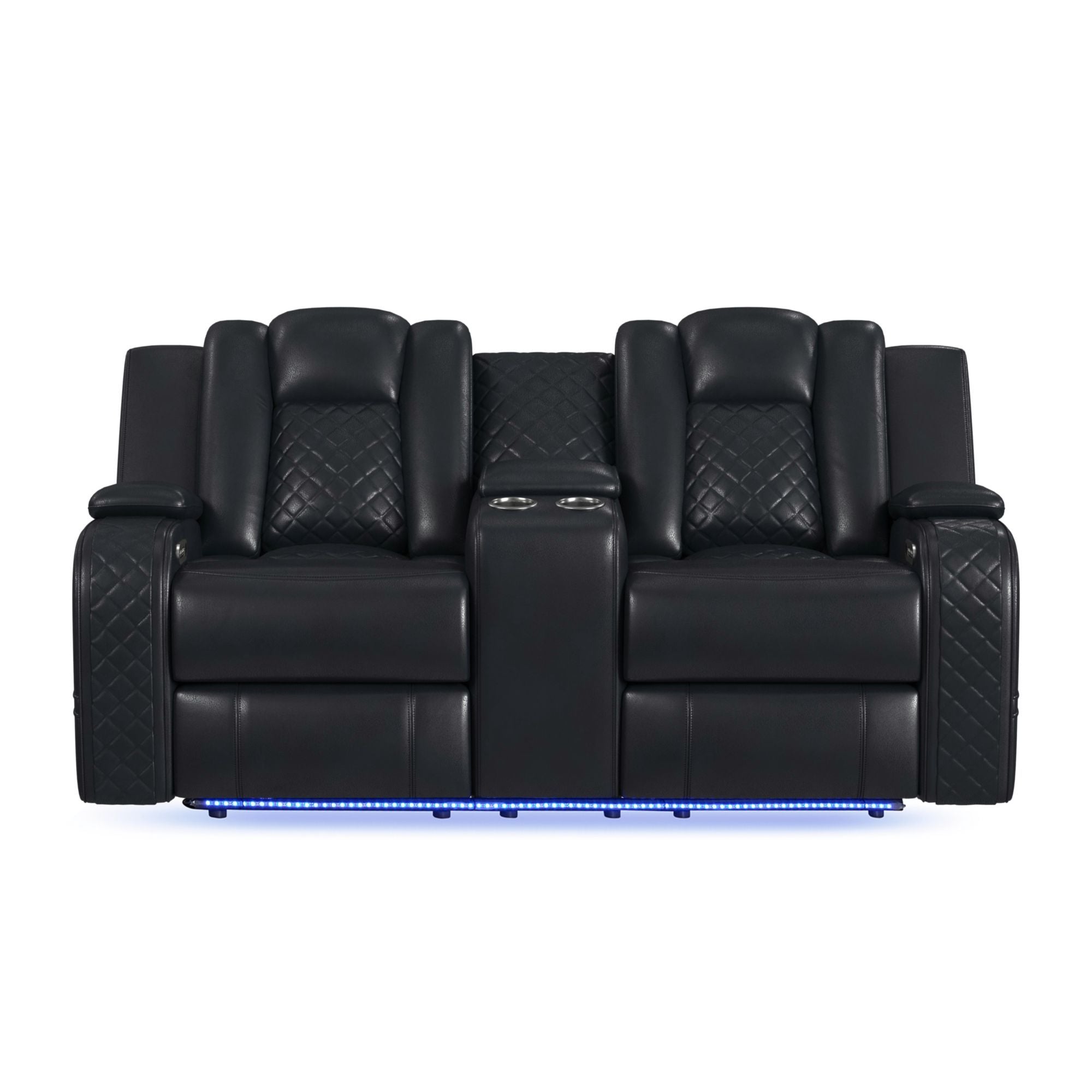 Carlo - Power Motion Loveseat With Power Headrest, Console And LED