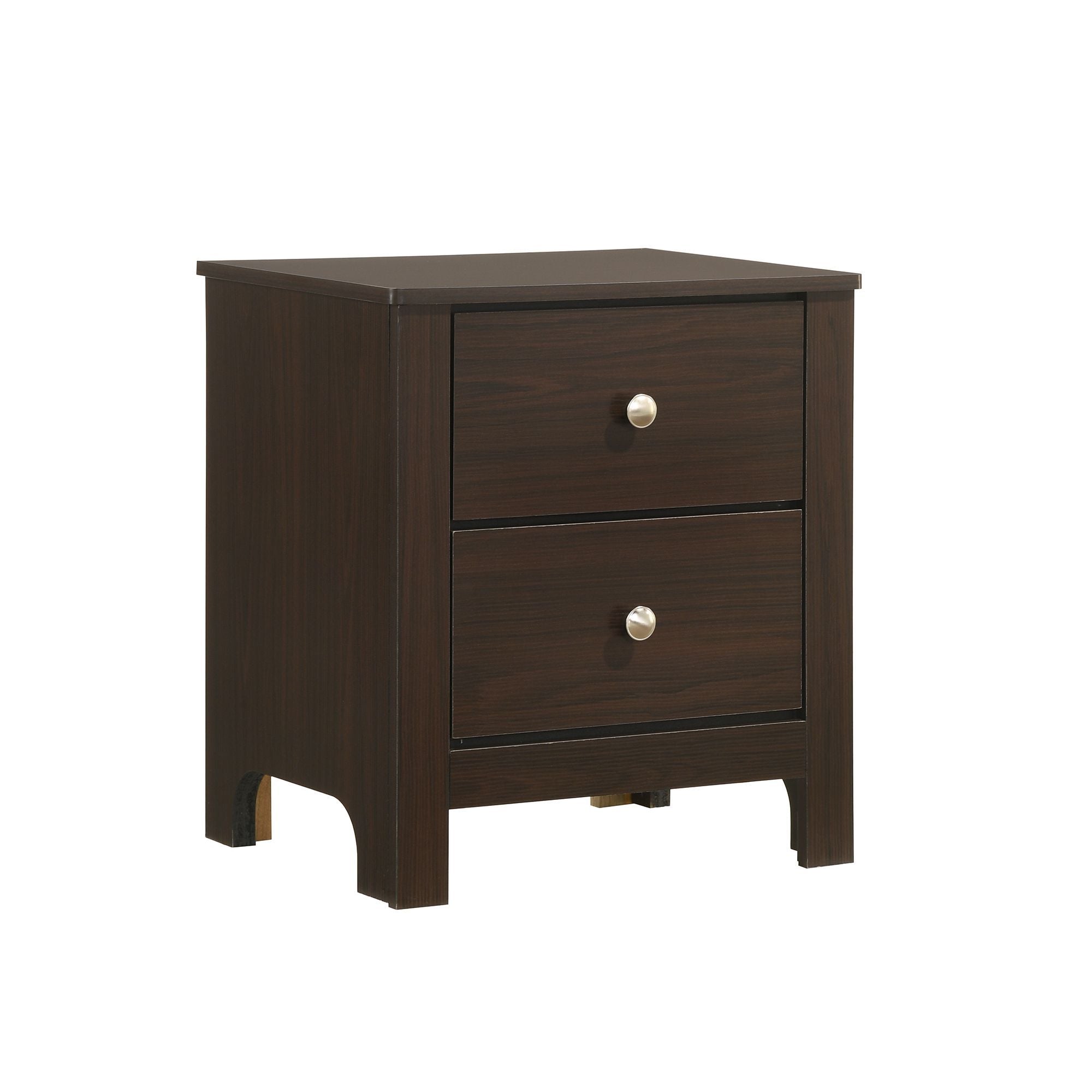Sami Youth 2-Drawer Nightstand in Dark Brown by Elements International, view 3