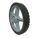 Universal 12" Spoked Plastic Wheel And Tire For Lawn Mowers & Trolley Carts, 10 Pack - Black