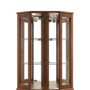 6 Shelf Corner Curio Display Cabinet With Lights, Mirrors And Adjustable Shelves (E26 Light Bulb Not Included)