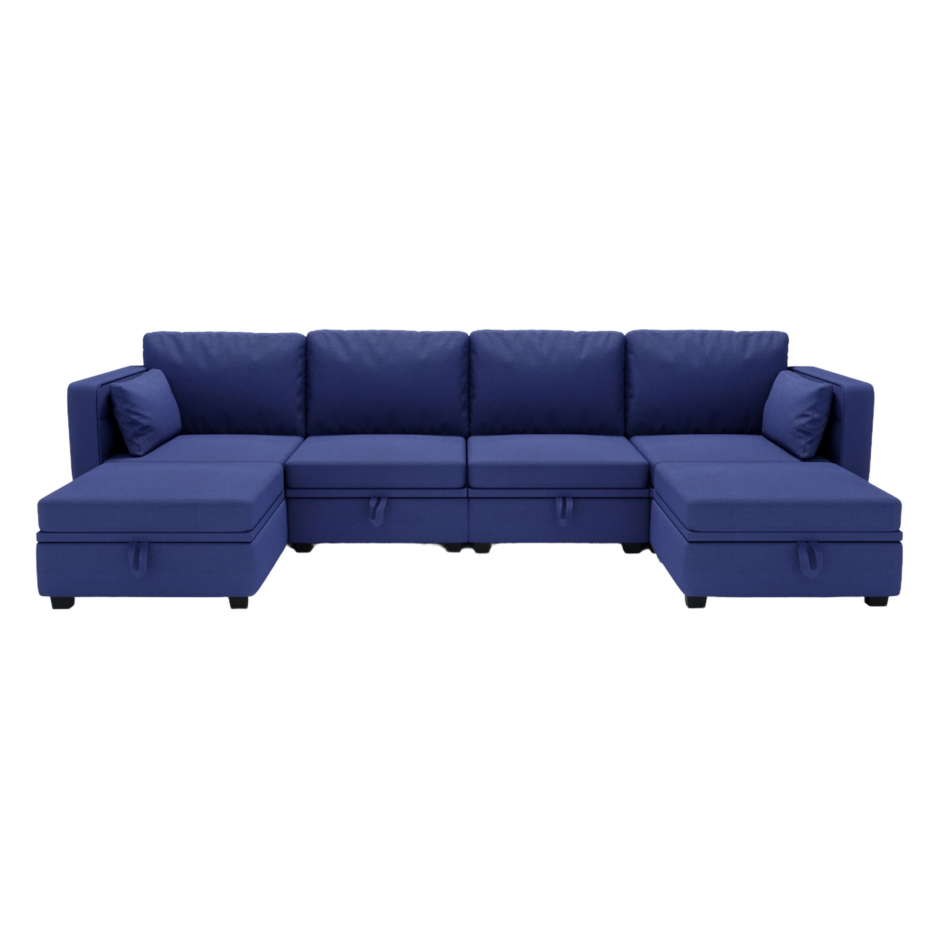 UNITED WE WIN Modular Sectional Sofa U Shaped Modular Couch with Reversible Chaise Modular Sofa Sectional Couch with Storage Seats