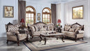 Benbek - Sofa - Fabric & Antique Oak Finish - Atlantic Fine Furniture Inc