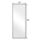 LED Mirror Full Length Mirror With Lights Wide Standing Tall Full Size Mirror For Bedroom Giant Full Body Mirror Large Floor Mirror With Lights Stand Up Dressing, Big Lighted Mirror - Black