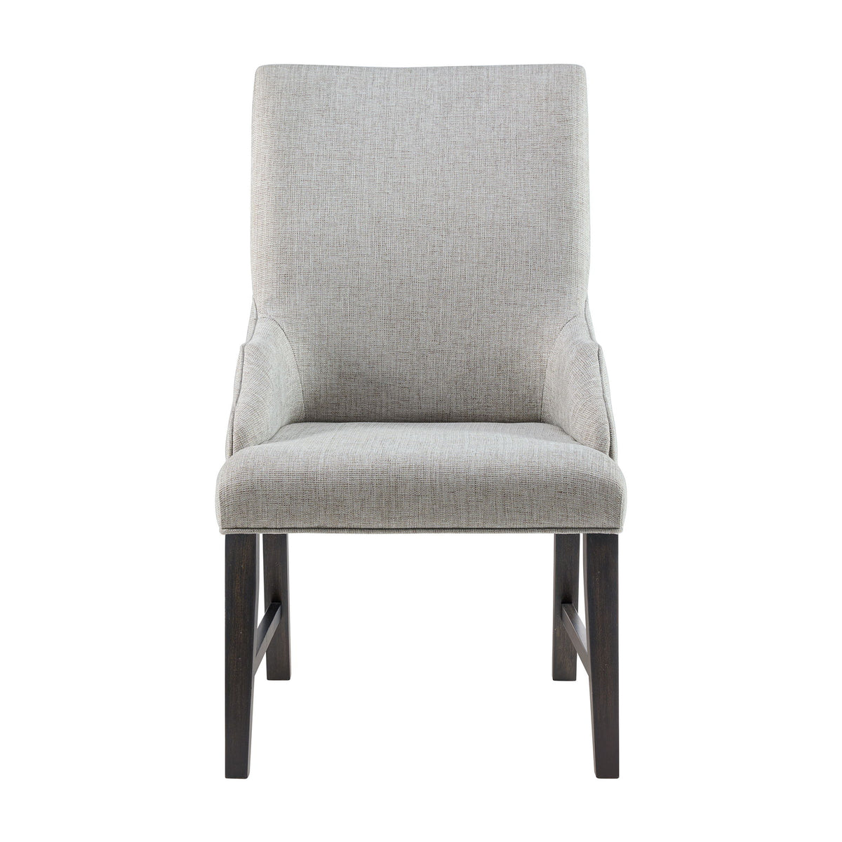 Montrose Fabric Dining Host Chair (Set of 2) in Espresso / Light Gray by Elements International, view 7