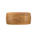 Modern Outdoor Dining Set With Expandable Acacia Wood Table