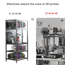 3D Printer Cabinet With Double Layer Filament Storage, Noise Reducing Design - Black