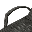 Salem - Contemporary Wicker Chaise Lounge With Arm, Weather Resistant