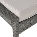 Honolulu - Modern Chat Set of 5 With Wicker - Gray / Silver