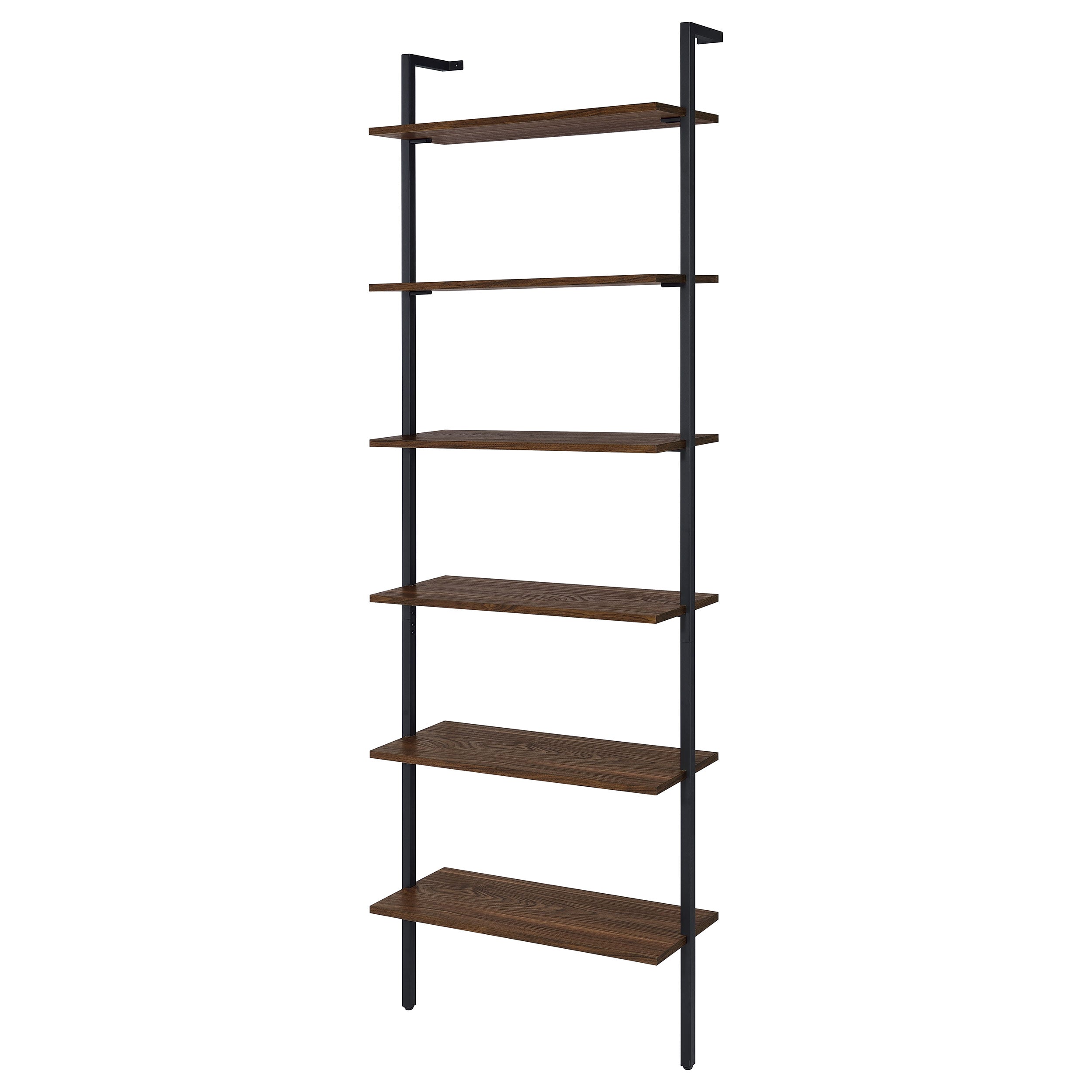 Owens 96-inch 6-shelf Wall Bookshelf Walnut — view 4