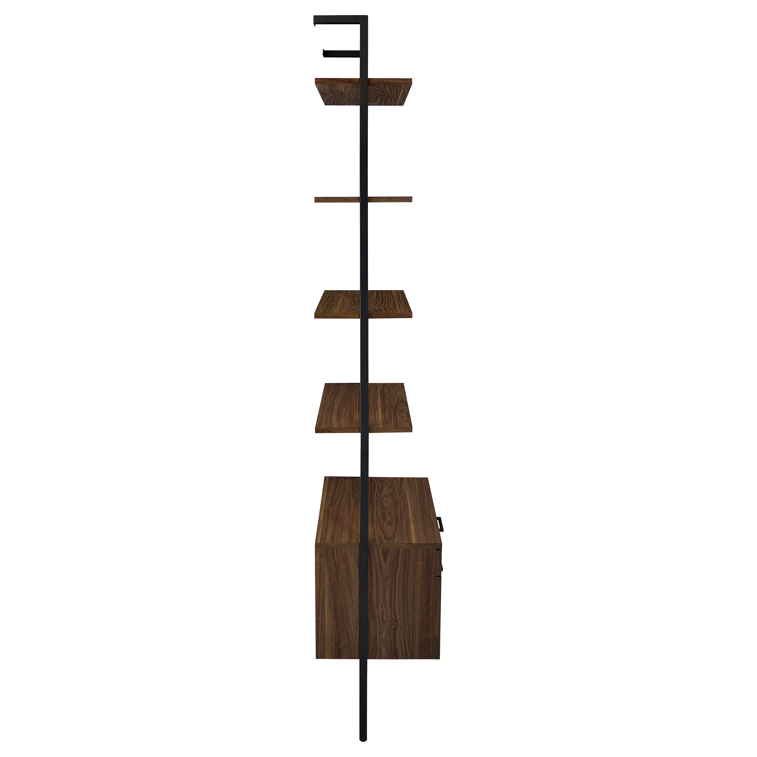 Owens 96-inch 4-shelf Storage Wall Bookshelf Walnut — view 10