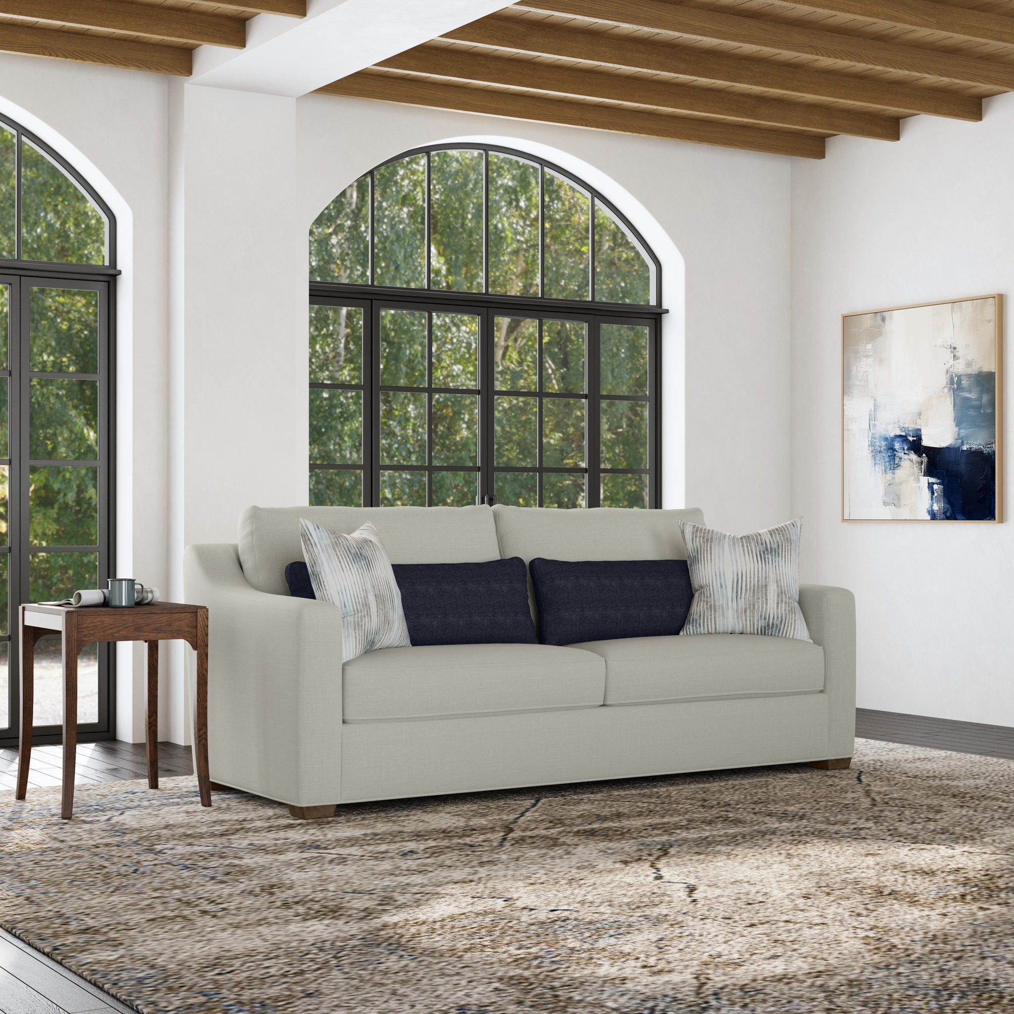 Milo - Fabric Two- Fabric Cushion Sofa
