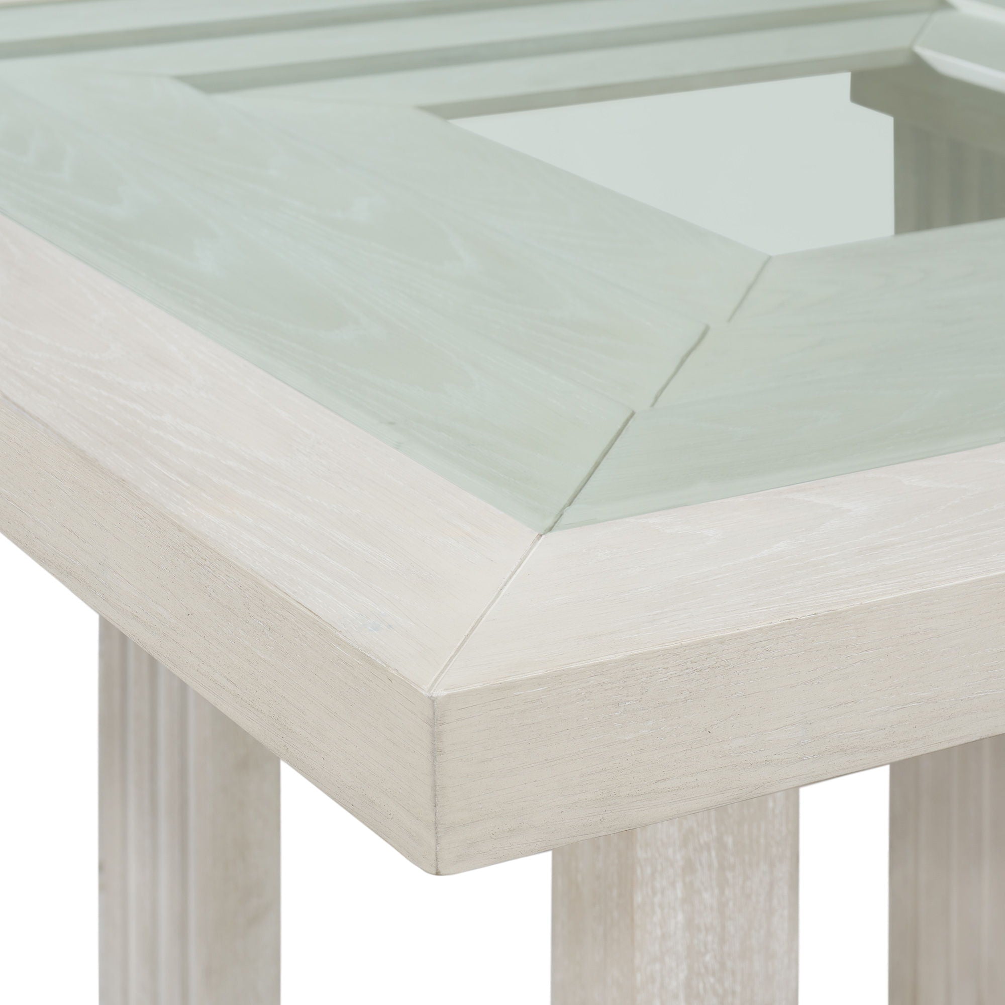 Avalanche Square Counter Table in Antique White by Elements International, view 9