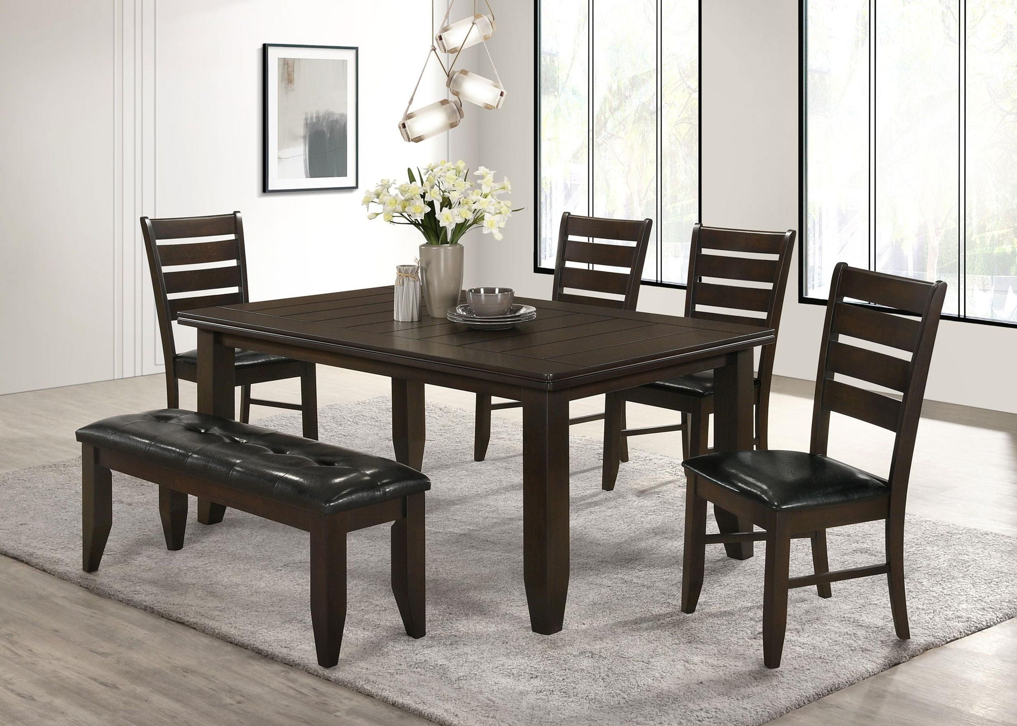 Dalila Wood Dining Side Chair Cappuccino (Set of 2) - Atlantic Fine Furniture Melbourne FL