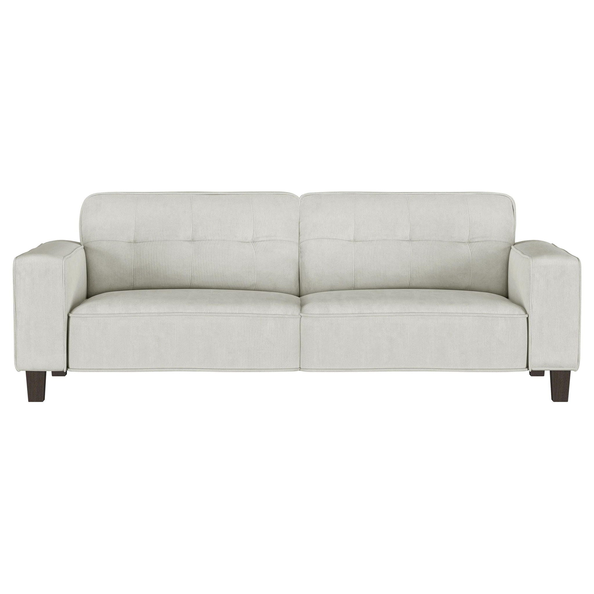 Deerhurst 3-piece Upholstered Track Arm Sofa Set Greige