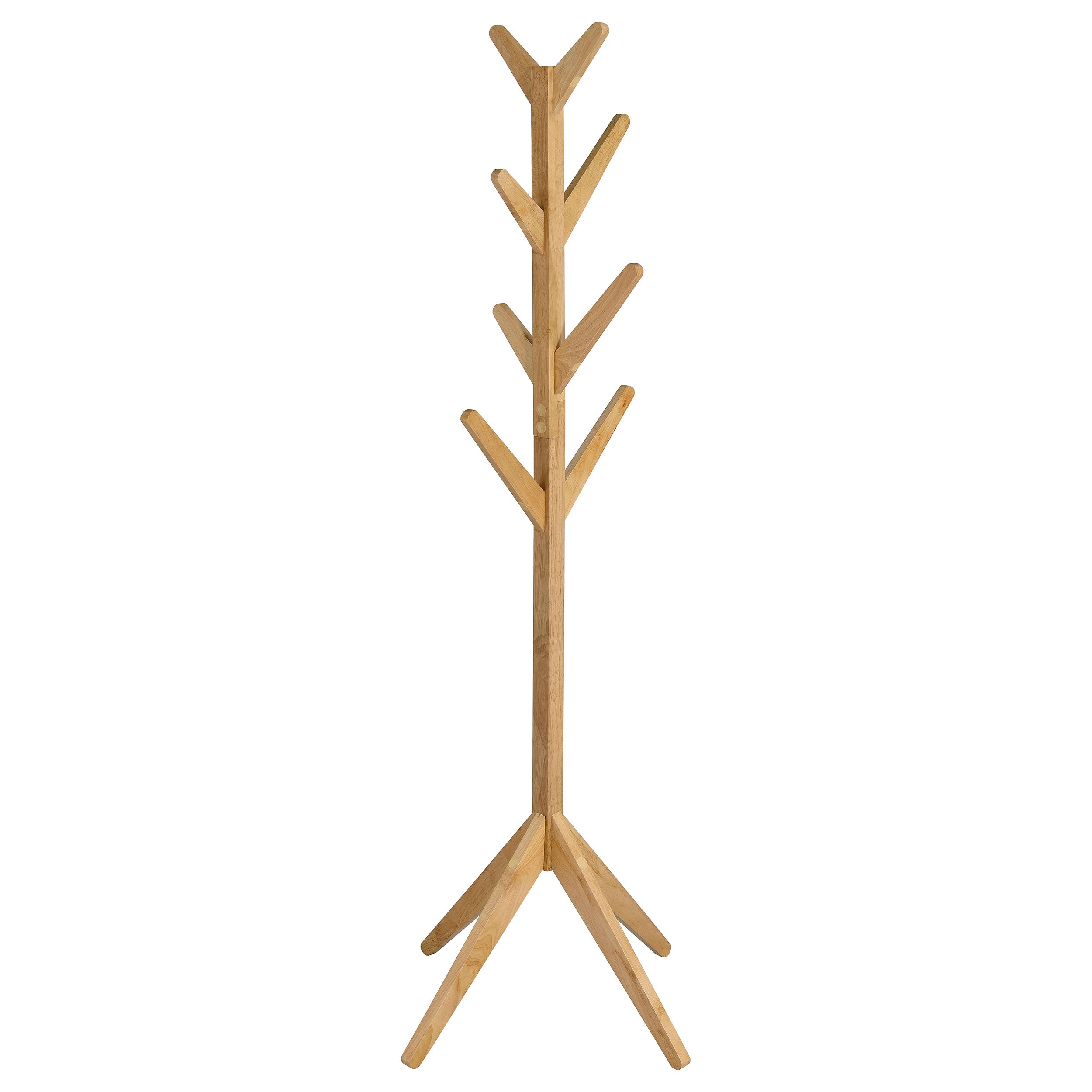 Margaret Solid Wood Coat Rack Clothing Hanger Natural Oak — view 1
