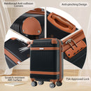 Hardshell Luggage Sets 3 Piece Carry On Suitcase Double Spinner Wheels With Tsa Lock
