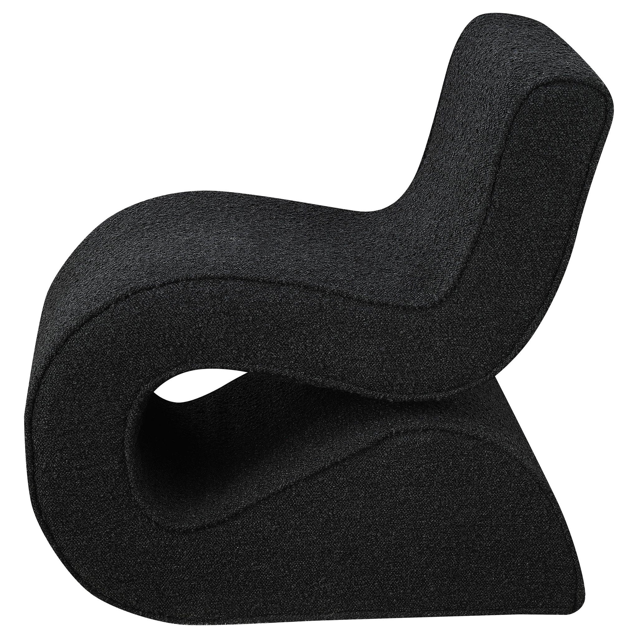 Ronea Boucle Upholstered Armless Curved Chair Charcoal - Atlantic Fine Furniture Melbourne FL