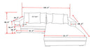 Luxe - Oversized 2 Piece Sectional Couches For Living Room, L Shaped Sofa With Chaise