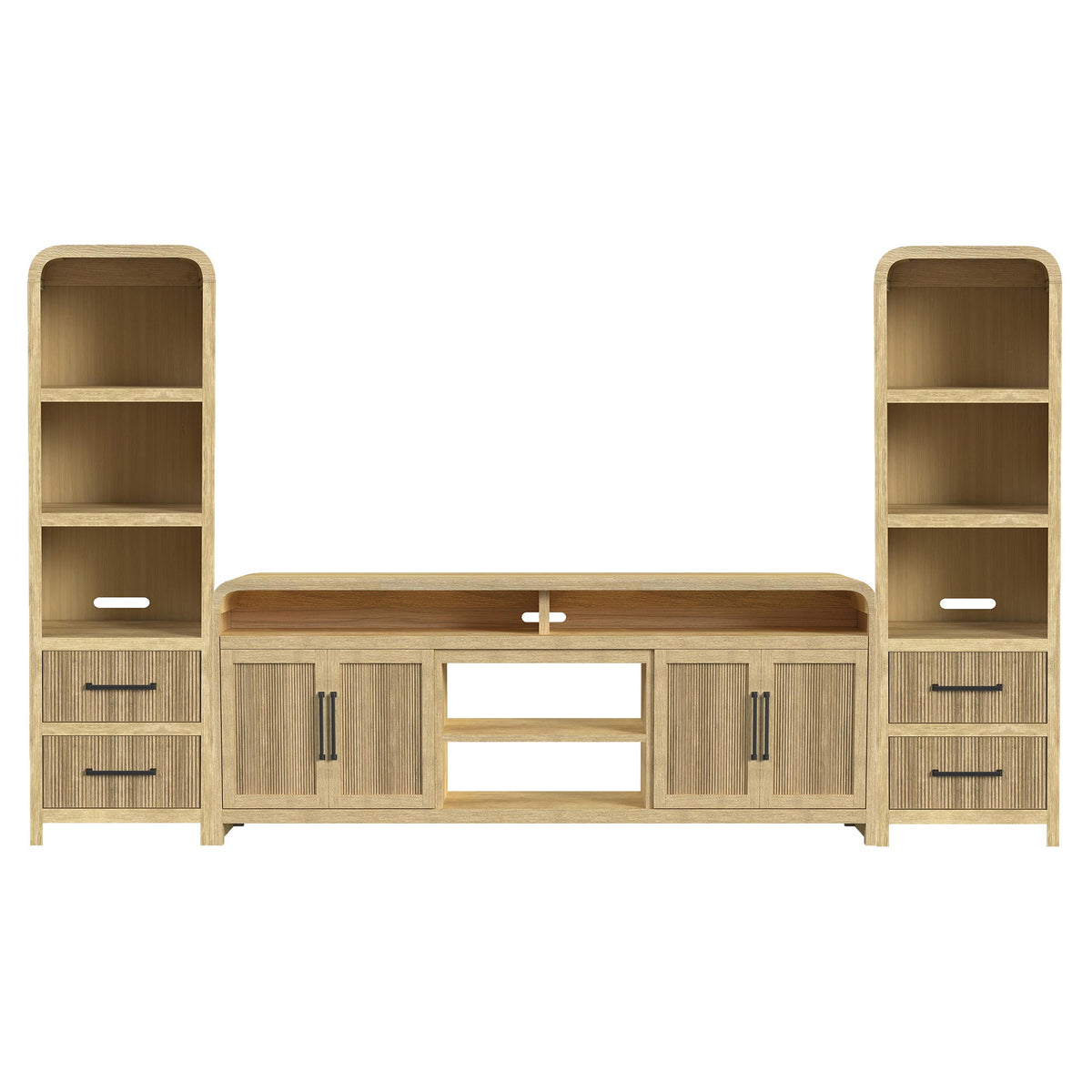 Ridgemont Entertainment Unit With 82" TV Console in Black by Elements International, view 21