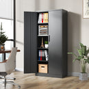 Heavy Metal Garage Storage Cabinet With Locking Doors, Steel, Adjustable Shelves