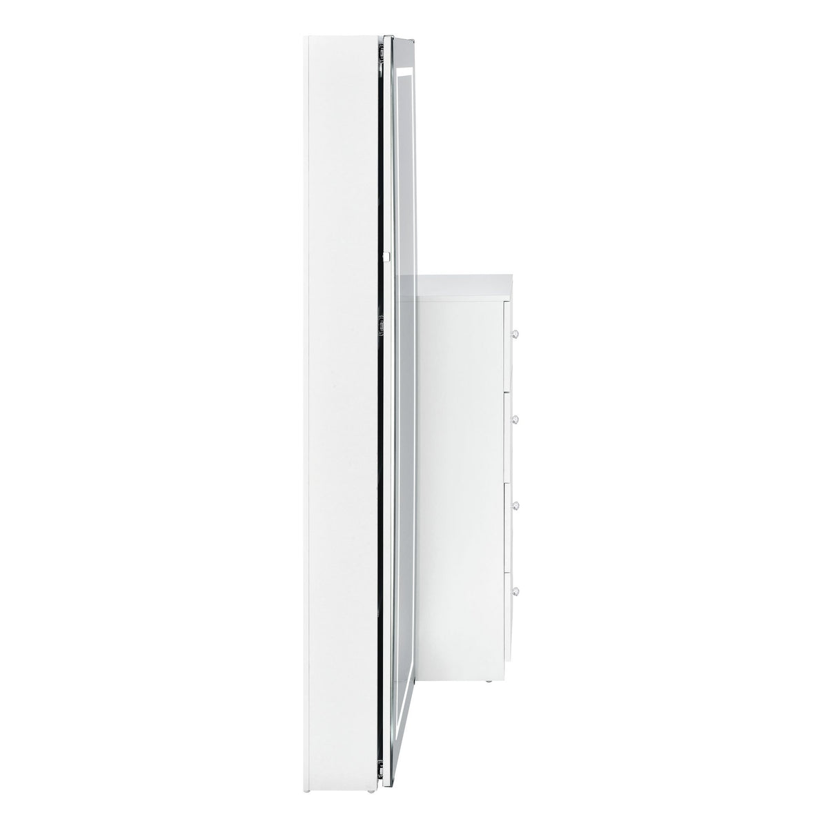 Vancouver Floor Mirror With Storage in White by Elements International, view 11