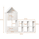 Versatile Children's Bookshelf With House Shaped Design, Multi Functional Storage