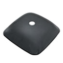 Square Vessel Sink For Bathroom, Above Counter Design With Pop Up Drain, Smooth Rounded Edges - Grey