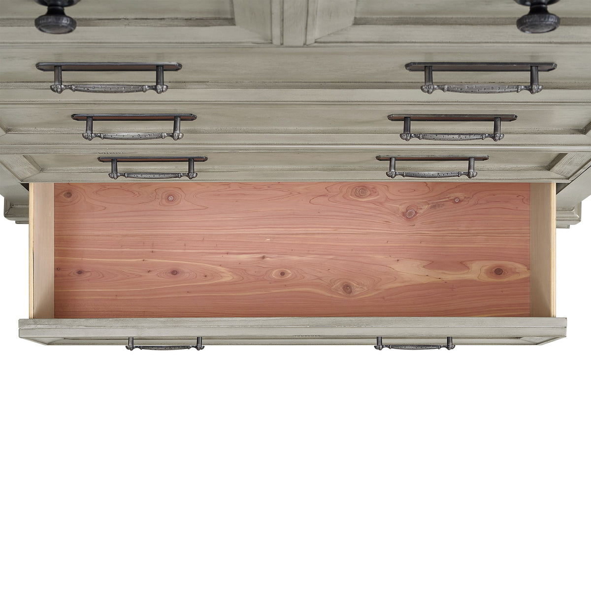 Farmington 5 Drawer Chest in Medium Brown / Washed Stone by Elements International, view 5