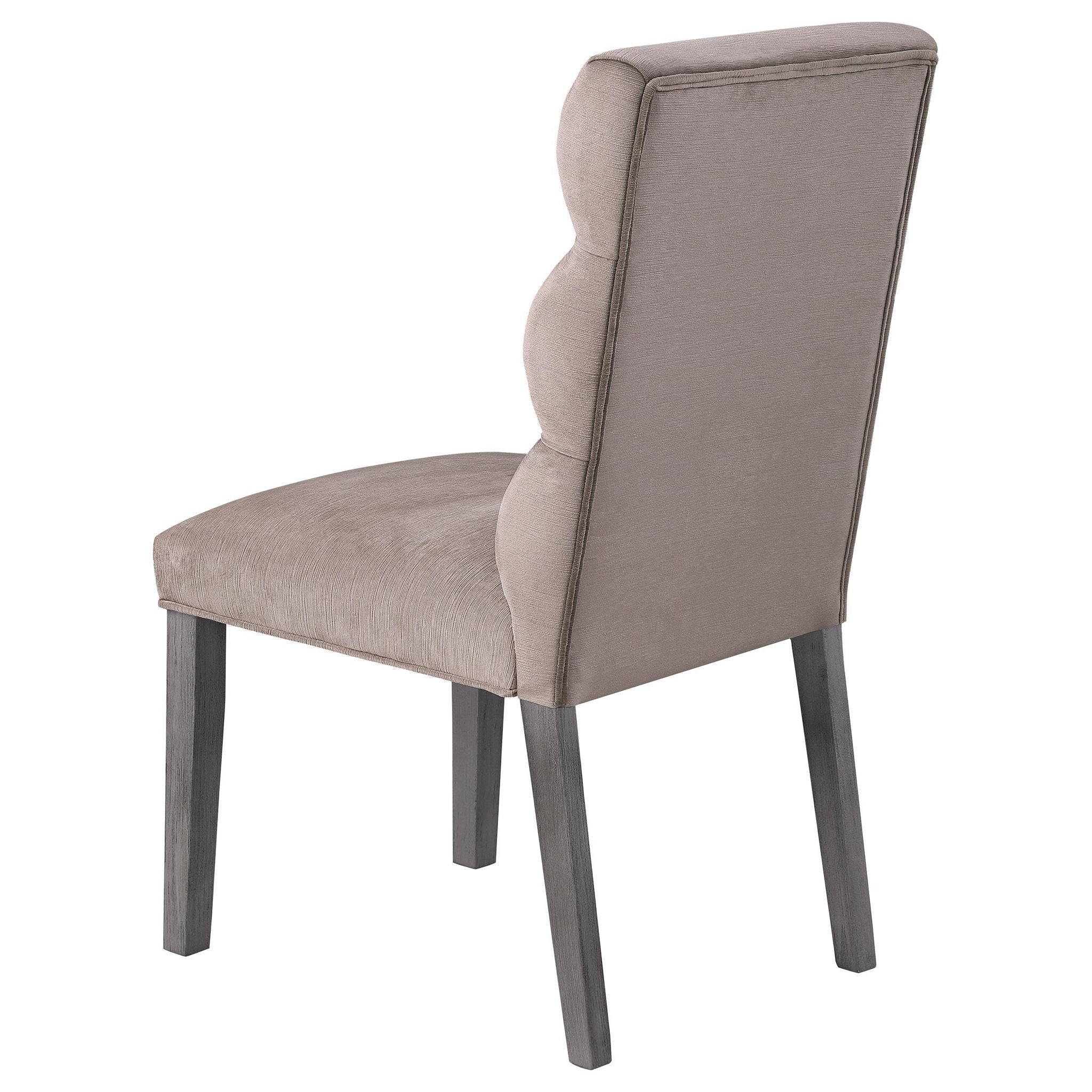 Carla Velvet Upholstered Dining Side Chair Ash (Set of 2) - Atlantic Fine Furniture Melbourne FL