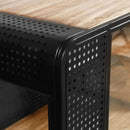 Modern Spacious Cat House With Tempered Glass And Iron Frame For Living Room - Black / Brown