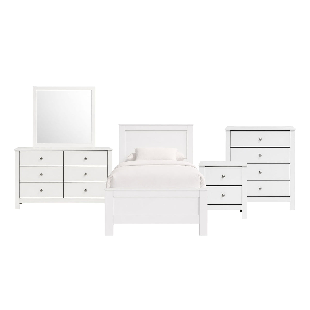 Sami Youth Panel Bedroom Set in Dark Brown by Elements International, view 9