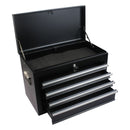 6 Drawer Lockable Tool Cabinet On Wheels, Steel Rolling Tool Chest With Detachable Toolbox